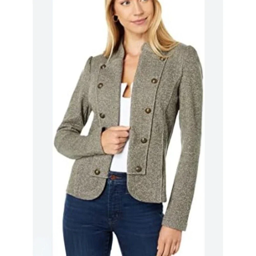 NWOT Tommy Hilfiger Size XXL Military Band Style Jacket Open Front Metal Buttons